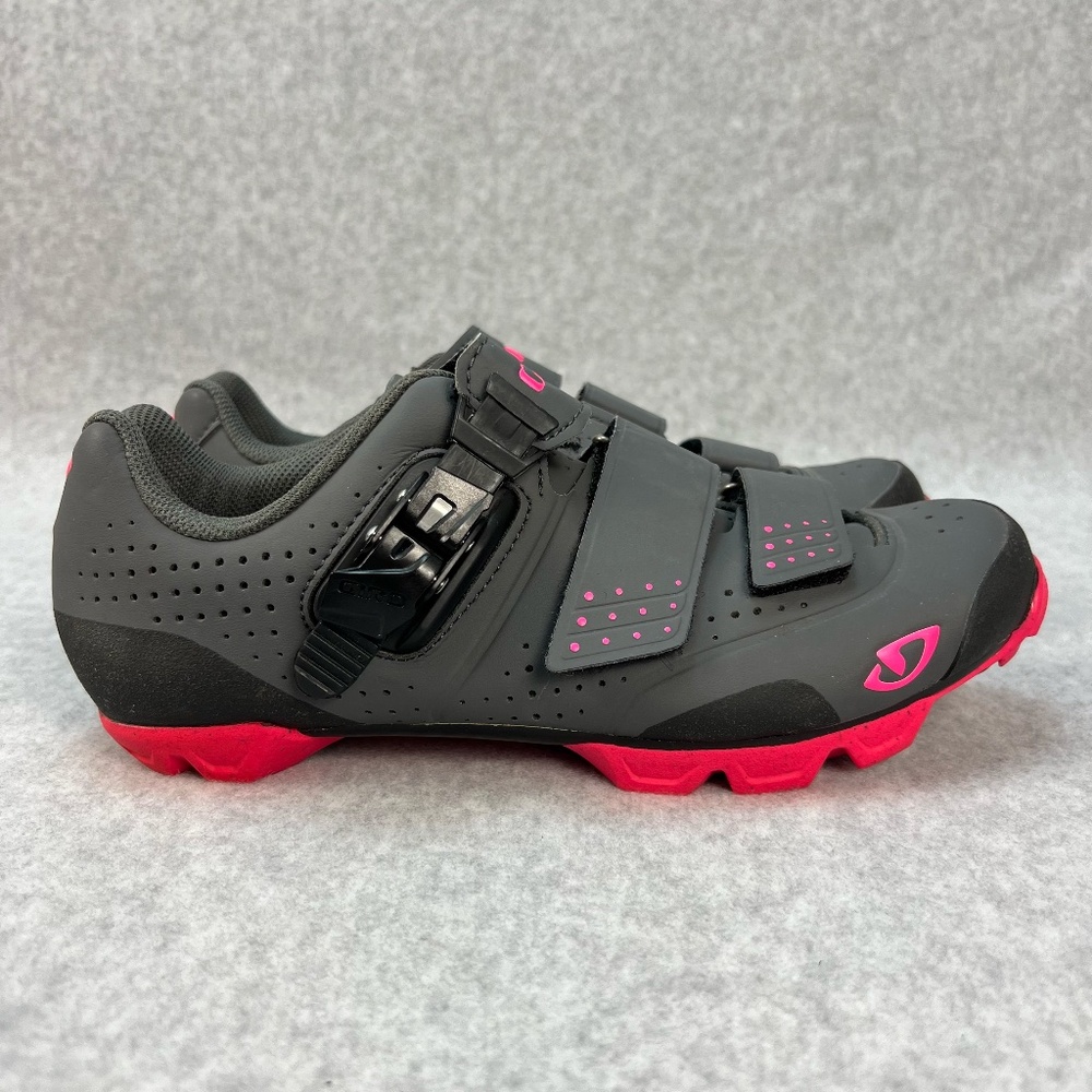 Giro Manta Biking Cycling Shoes Clipless SPD Grey Pink Cleats Women US 8.5 EU 40 - Picture 4 of 16
